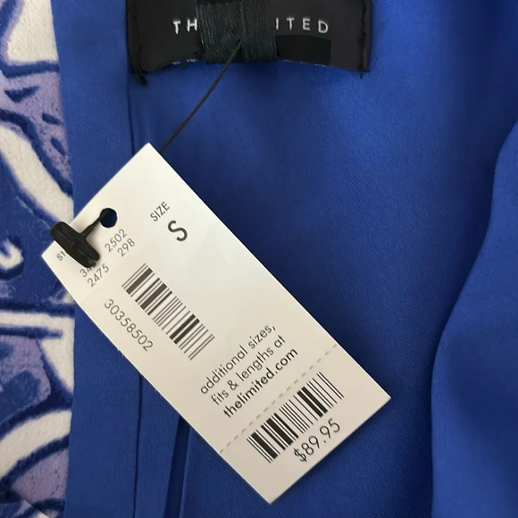 The Limited Tile Printed Short Sleeve Shirt Sheath Dress Women Size Small Blue - Picture 7 of 13